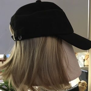 Blonde baseball cap wig